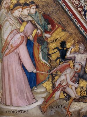 Giotto, Allegorie der Keuschheit (Ausschnitt)